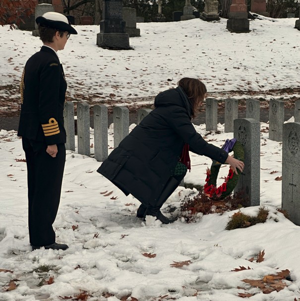 Australian wreath at RAAF Headstone