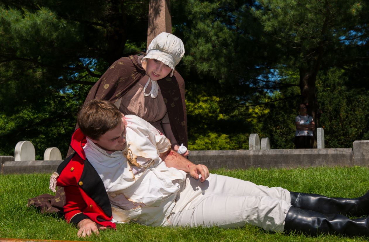 Actor portraying Maria Hill at the 2013 Annual Historical Tour