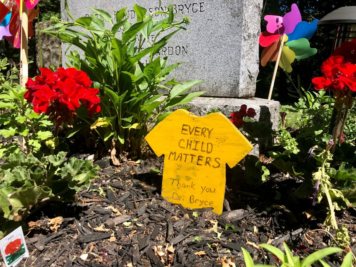 Every Child Matters, yellow shirt at Bryce's monument