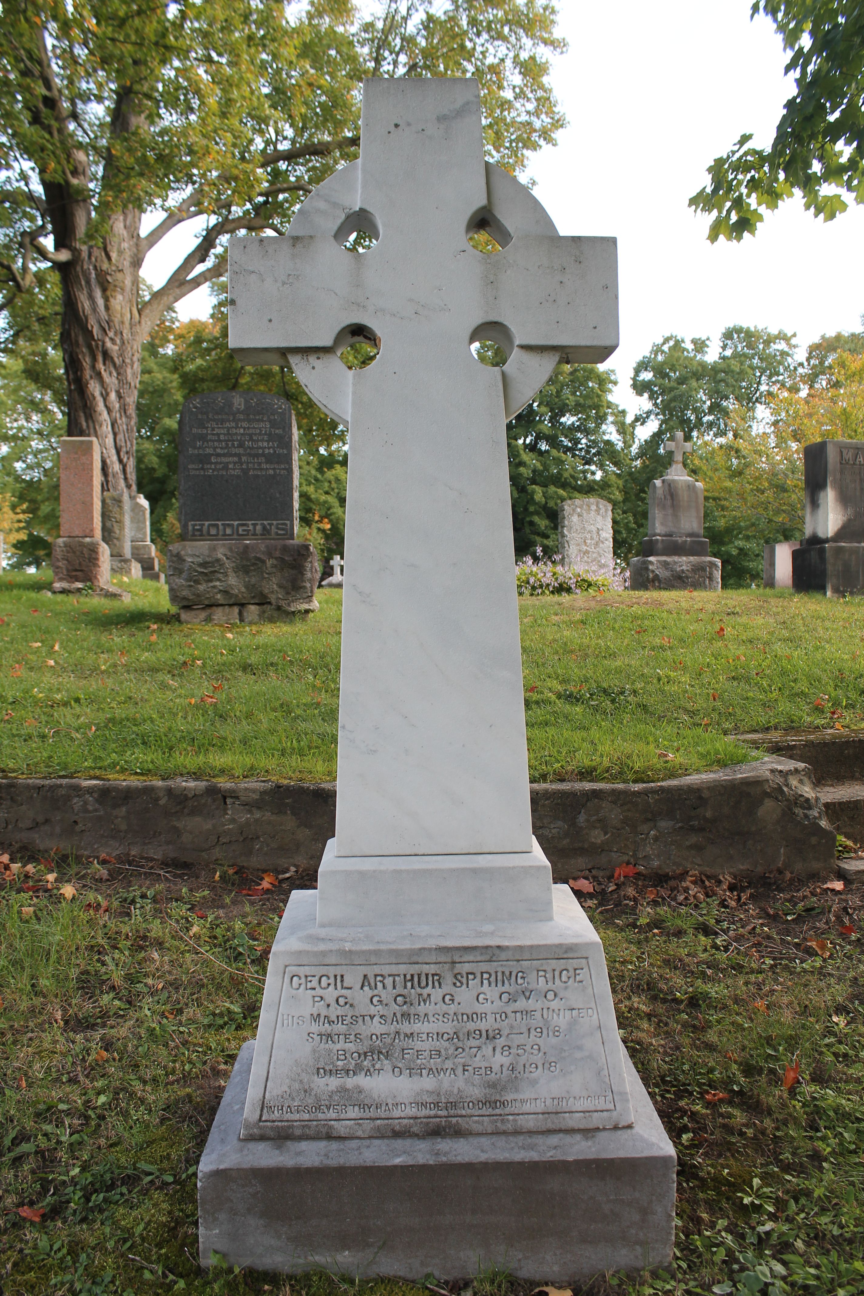 Spring-Rice Headstone