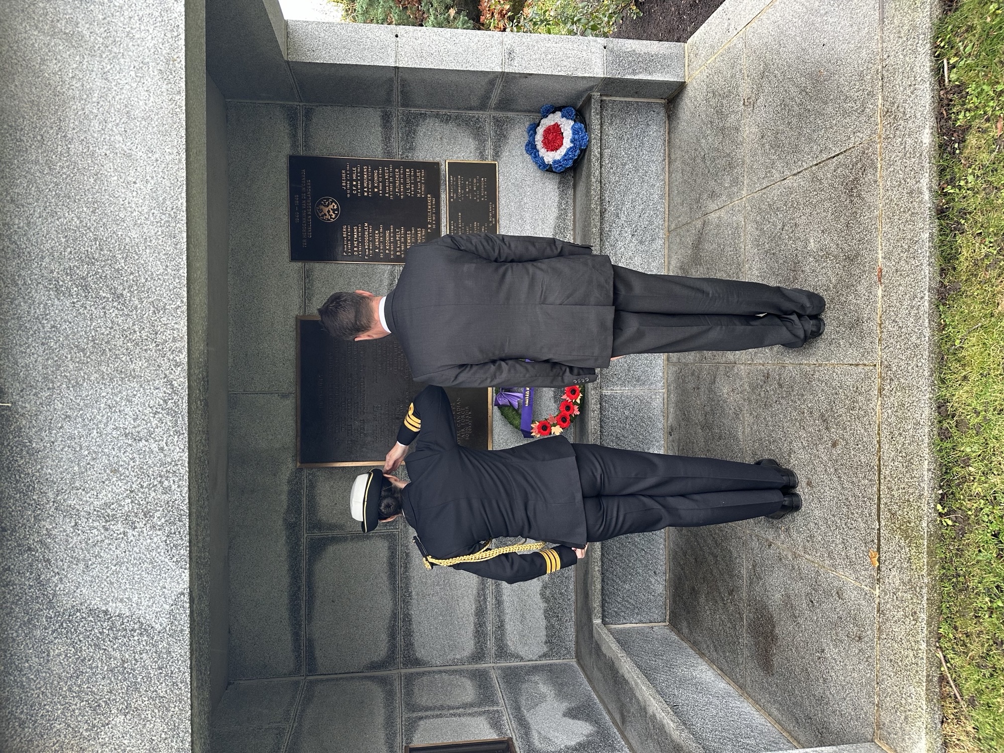 Commander Sarah Birchett Lays Wreath