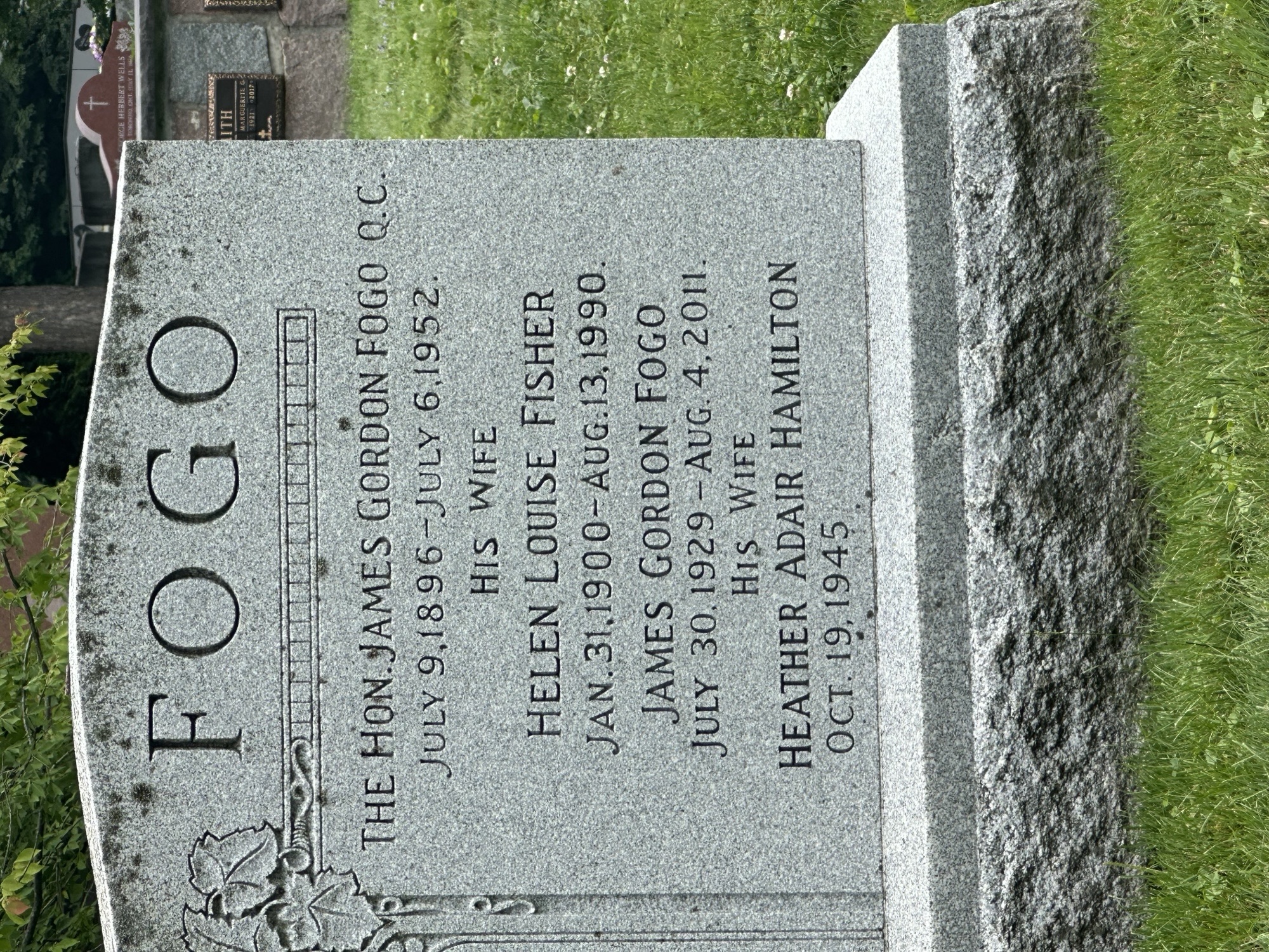 Gordon Fogo headstone