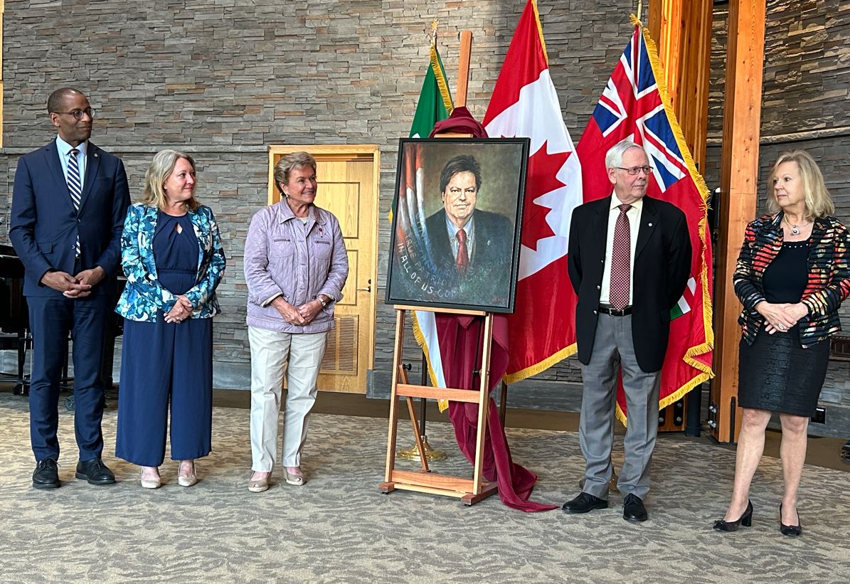 Unveiling of Mauril Belanger by artist Bernard Poulin