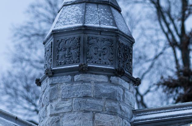 Winter lights on the mausoleum